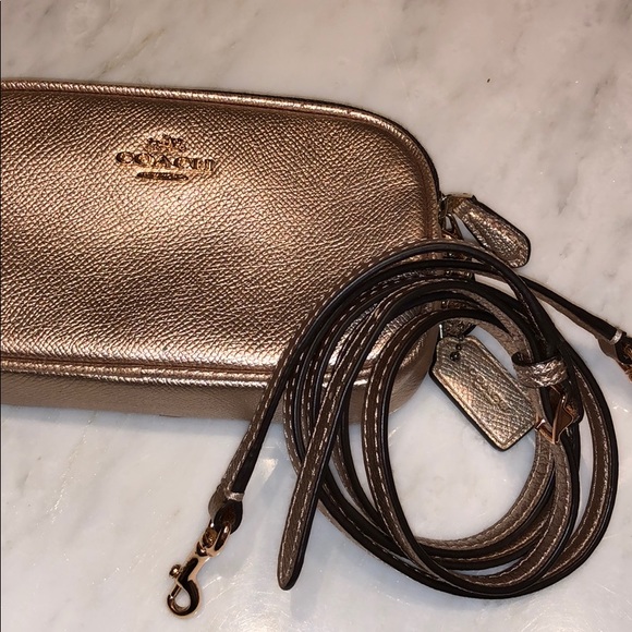 Coach Bags Rose Gold Coach Small Crossbody With Chain Poshmark